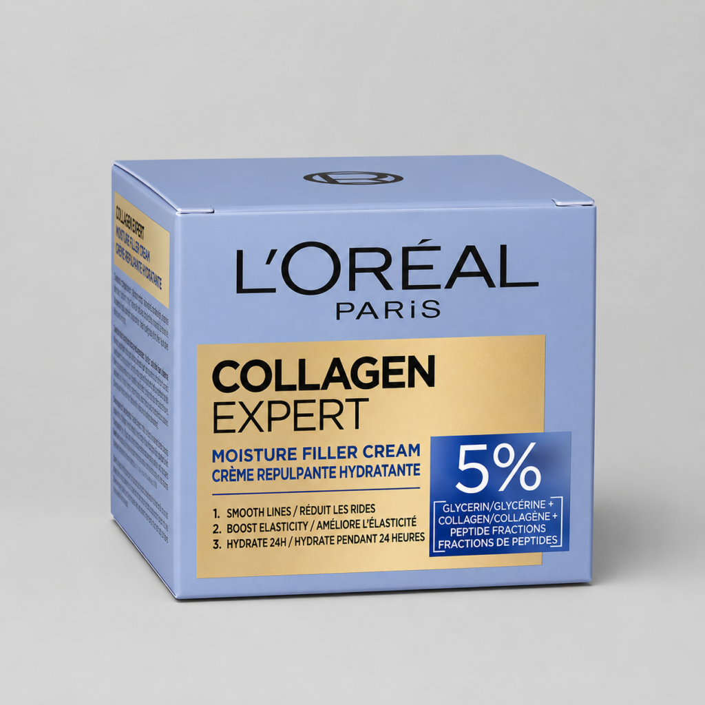 Crème Hydratante Repulpante L'Oréal Paris Collagen Expert – 5% Collagène & Glycérine
